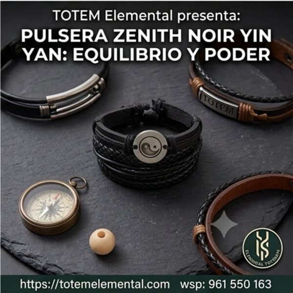 PULSERA ZENITH NOIR YIN YAN EQUILIBRIO Y PODER