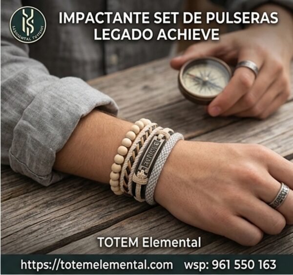 IMPACTANTE SET DE PULSERAS LEGADO ACHIEVE