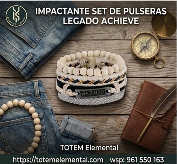 IMPACTANTE SET DE PULSERAS LEGADO ACHIEVE