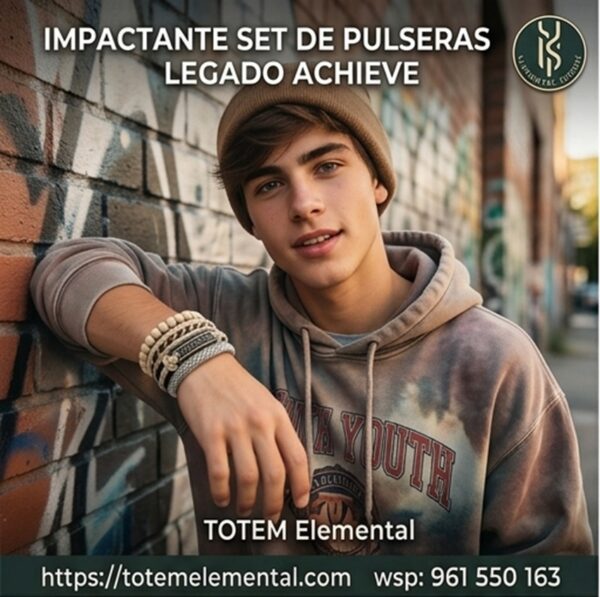 IMPACTANTE SET DE PULSERAS LEGADO ACHIEVE