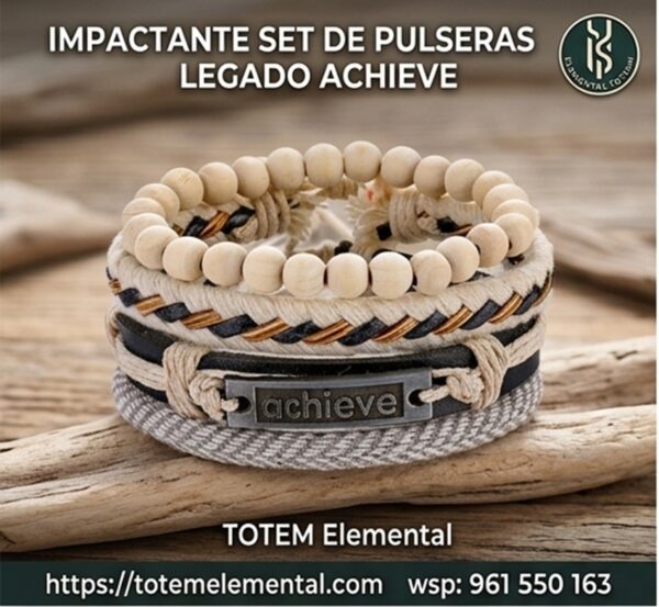 IMPACTANTE SET DE PULSERAS LEGADO ACHIEVE