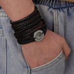 Conjunto de pulseras de cuero YIN YAN