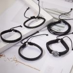 Conjunto de pulseras de cuero YIN YAN