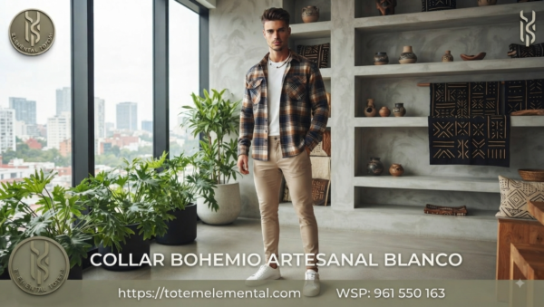 COLLAR BOHEMIO ARTESANAL BLANCO