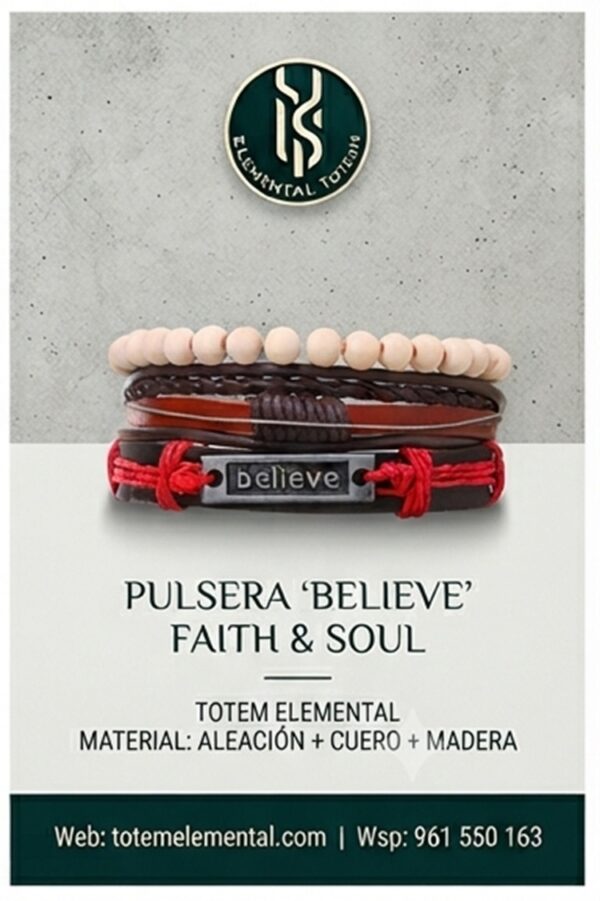 PULSERA “BELIEVE” FAITH & SOUL
