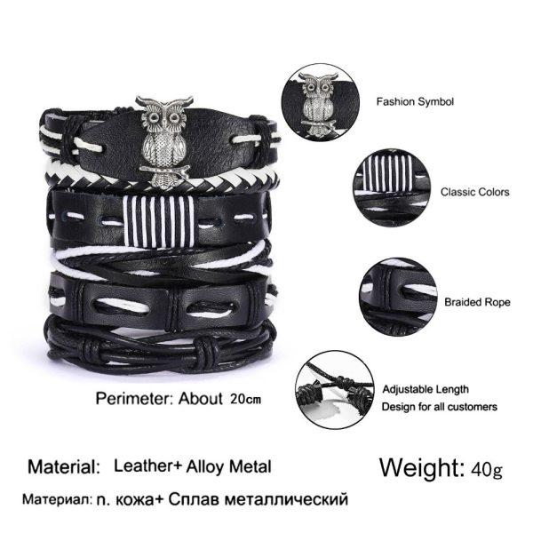Pulsera de Cuero con Búho – Estilo, Protección y Energía en un Solo Accesorio