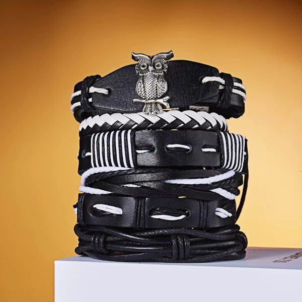 Pulsera de Cuero con Búho – Estilo, Protección y Energía en un Solo Accesorio