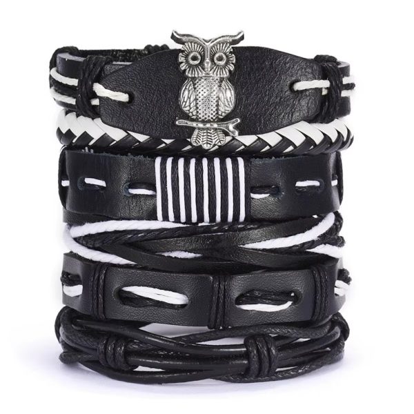 Pulsera de Cuero con Búho – Estilo, Protección y Energía en un Solo Accesorio