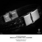 BRAZALETE LEGEND STEEL & LEATHER