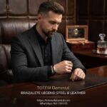 BRAZALETE LEGEND STEEL & LEATHER