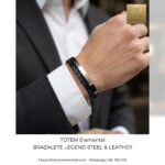 BRAZALETE LEGEND STEEL & LEATHER