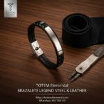 BRAZALETE LEGEND STEEL & LEATHER