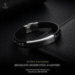 BRAZALETE LEGEND STEEL & LEATHER
