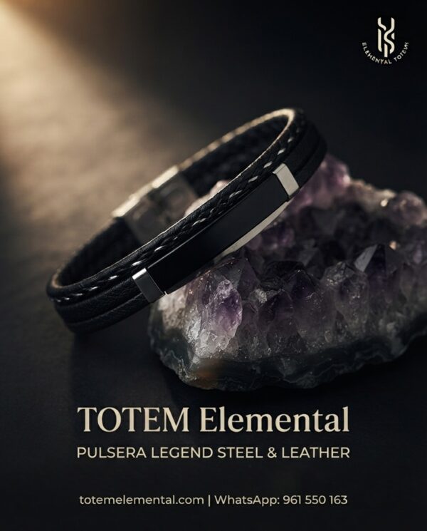BRAZALETE LEGEND STEEL & LEATHER