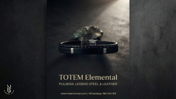 BRAZALETE LEGEND STEEL & LEATHER