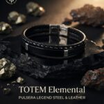BRAZALETE LEGEND STEEL & LEATHER