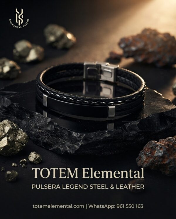 BRAZALETE LEGEND STEEL & LEATHER