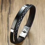 BRAZALETE LEGEND STEEL & LEATHER