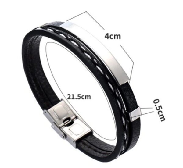 BRAZALETE LEGEND STEEL & LEATHER