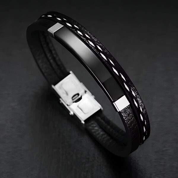 BRAZALETE LEGEND STEEL & LEATHER