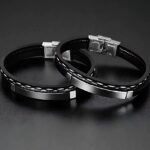 BRAZALETE LEGEND STEEL & LEATHER