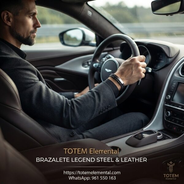 BRAZALETE LEGEND STEEL & LEATHER