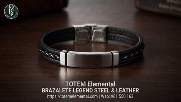 BRAZALETE LEGEND STEEL & LEATHER