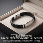 BRAZALETE LEGEND STEEL & LEATHER