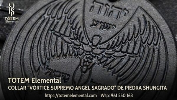 COLLAR “VÓRTICE SUPREMO ANGEL SAGRADO” SHUNGITA