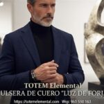 PULSERA DE BARRA DE CUERO LUZ DE FORJA