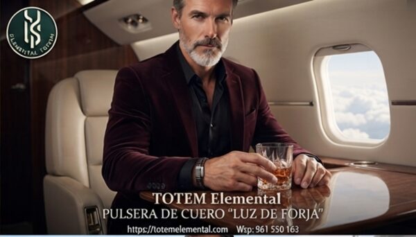 PULSERA DE BARRA DE CUERO LUZ DE FORJA