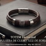 PULSERA DE BARRA DE CUERO LUZ DE FORJA
