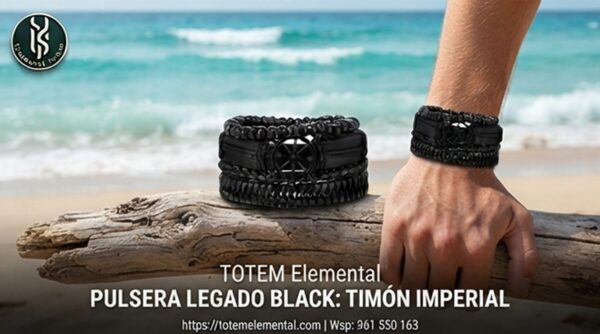 PULSERA LEGADO BLACK: TIMÓN IMPERIAL