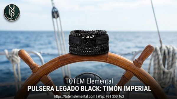 PULSERA LEGADO BLACK: TIMÓN IMPERIAL