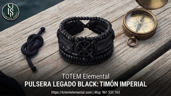 PULSERA LEGADO BLACK: TIMÓN IMPERIAL