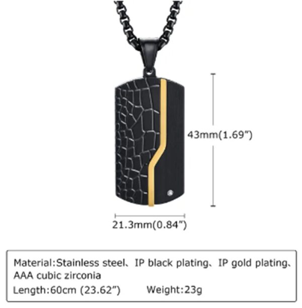 collar geométrico de acero inoxidable negro está diseñado para hombres que quieren proyectar seguridad, carácter y estilo moderno.