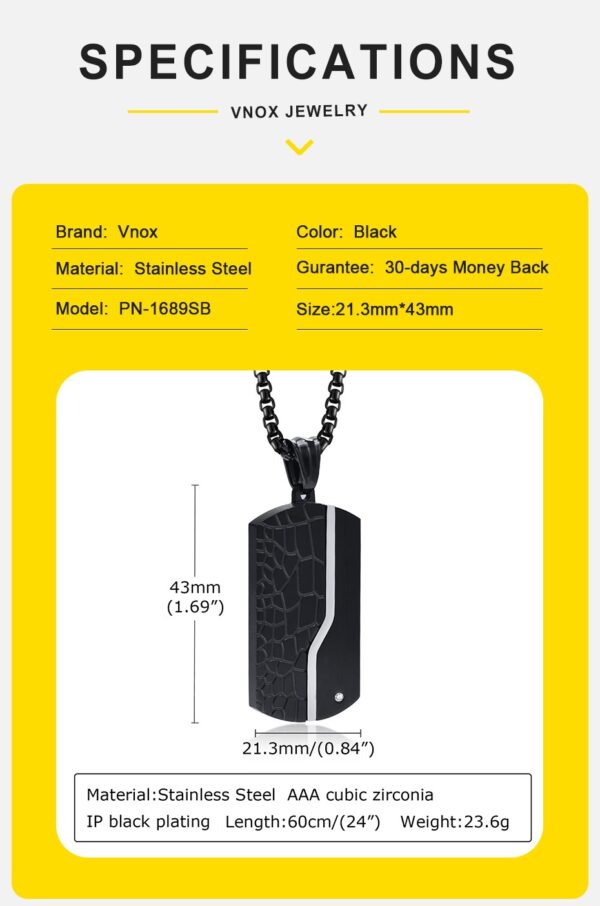 collar geométrico de acero inoxidable negro está diseñado para hombres que quieren proyectar seguridad, carácter y estilo moderno.