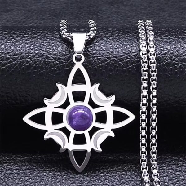 COLLAR NUDO DE BRUJA SAGRADO-NÚCLEO MINERAL