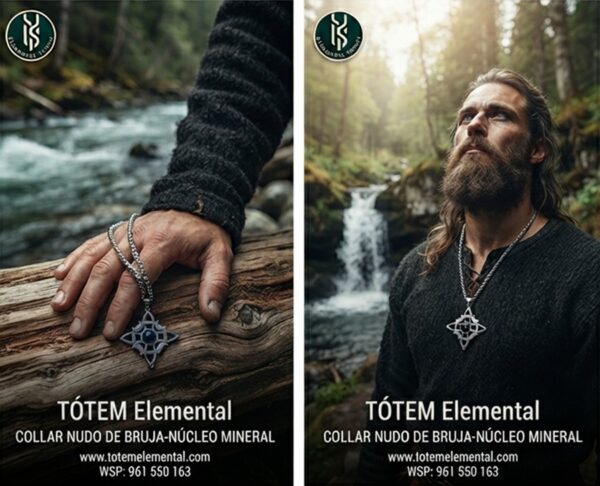 COLLAR NUDO DE BRUJA SAGRADO-NÚCLEO MINERAL