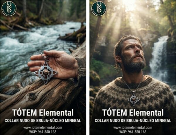 COLLAR NUDO DE BRUJA SAGRADO-NÚCLEO MINERAL