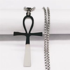 CRUZ EGIPCIA DE AKENATON6 El Collar Ankh Eternal está inspirado en uno de los símbolos más poderosos de la historia: la cruz egipcia de la vida, conocida como Ankh. Este emblema ha sido asociado durante siglos con la eternidad, la energía vital y el poder espiritual.