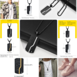 collar geométrico de acero inoxidable negro está diseñado para hombres que quieren proyectar seguridad, carácter y estilo moderno.
