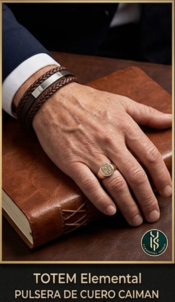 PULSERA DE CUERO CAIMAN