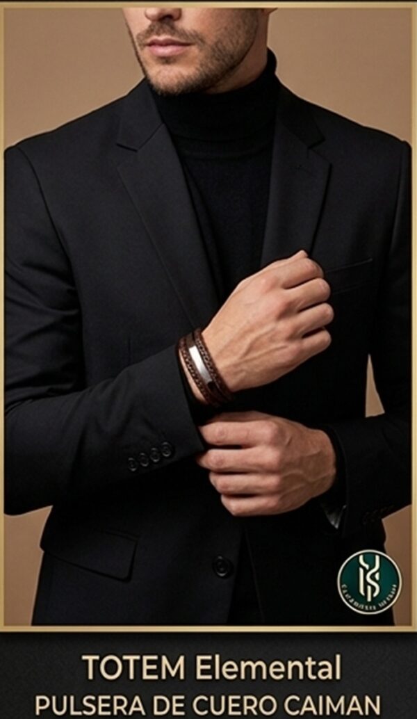 PULSERA DE CUERO CAIMAN