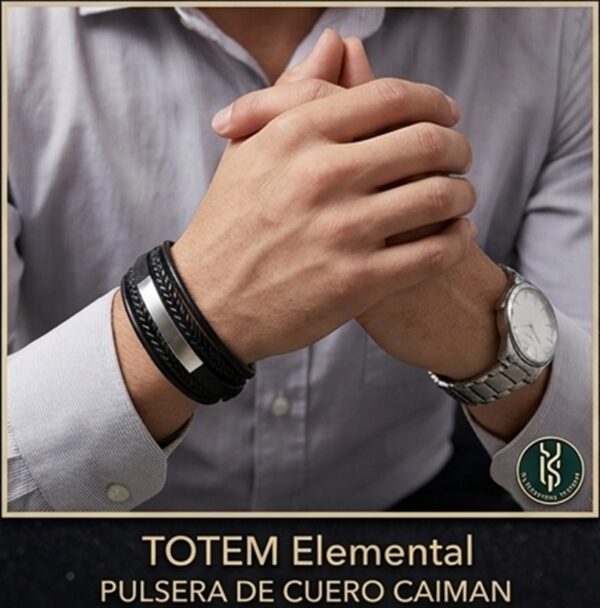 PULSERA DE CUERO CAIMAN