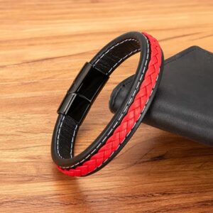 NUEVA PULSERA DE CUERO PREMIUM Eleva tu estilo con esta pulsera de cuero trenzado de alta calidad, diseñada para quienes quieren destacar con un accesorio moderno, elegante y lleno de personalidad