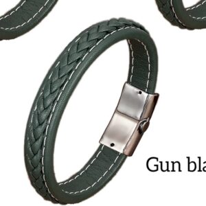 NUEVA PULSERA DE CUERO PREMIUM Eleva tu estilo con esta pulsera de cuero trenzado de alta calidad, diseñada para quienes quieren destacar con un accesorio moderno, elegante y lleno de personalidad