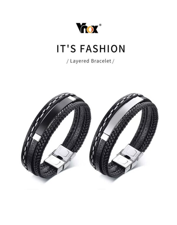 La Pulsera “Black Fusion Supreme” es la combinación perfecta entre elegancia, fuerza y modernidad. Diseñada para hombres que cuidan cada detalle, esta pieza fusiona múltiples texturas en un solo accesorio: cuero trenzado, acabado liso y detalles metálicos que crean un look sofisticado y dominante.