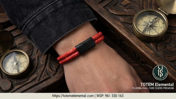 PULSERA DUAL CORE DE CUERO