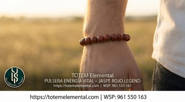PULSERA ENERGÍA VITAL – JASPE ROJO